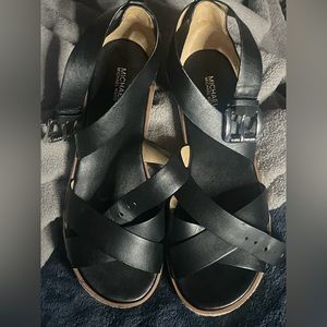 Michael Kors, low wedge, sandals, wore 2x Size 10